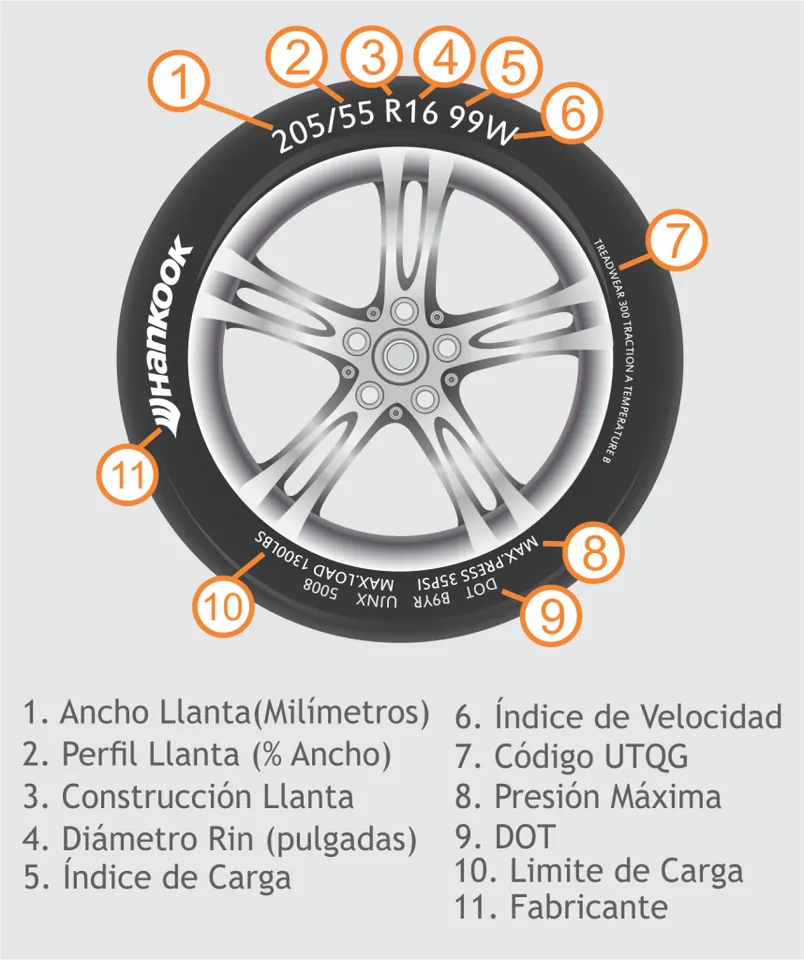 2.2. Neumático (cámara, válvula, presión, dibujo, tipo)
