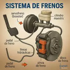 Sistema de frenos (componentes montados en chasis y ruedas)